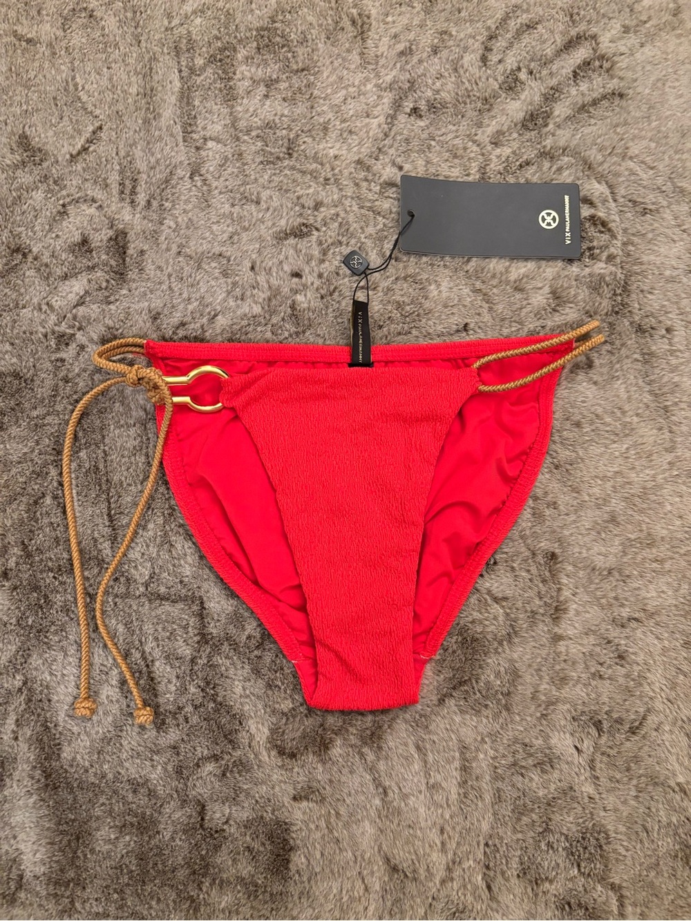 NWT ViX Paula Hermanny Firenze Diane Red Bikini Bottoms - Small